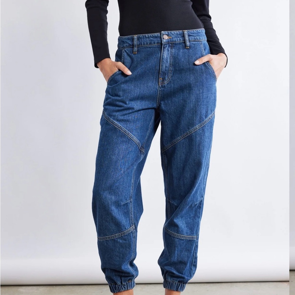 Relaxed Boyfriend Jeans in Deep Blue